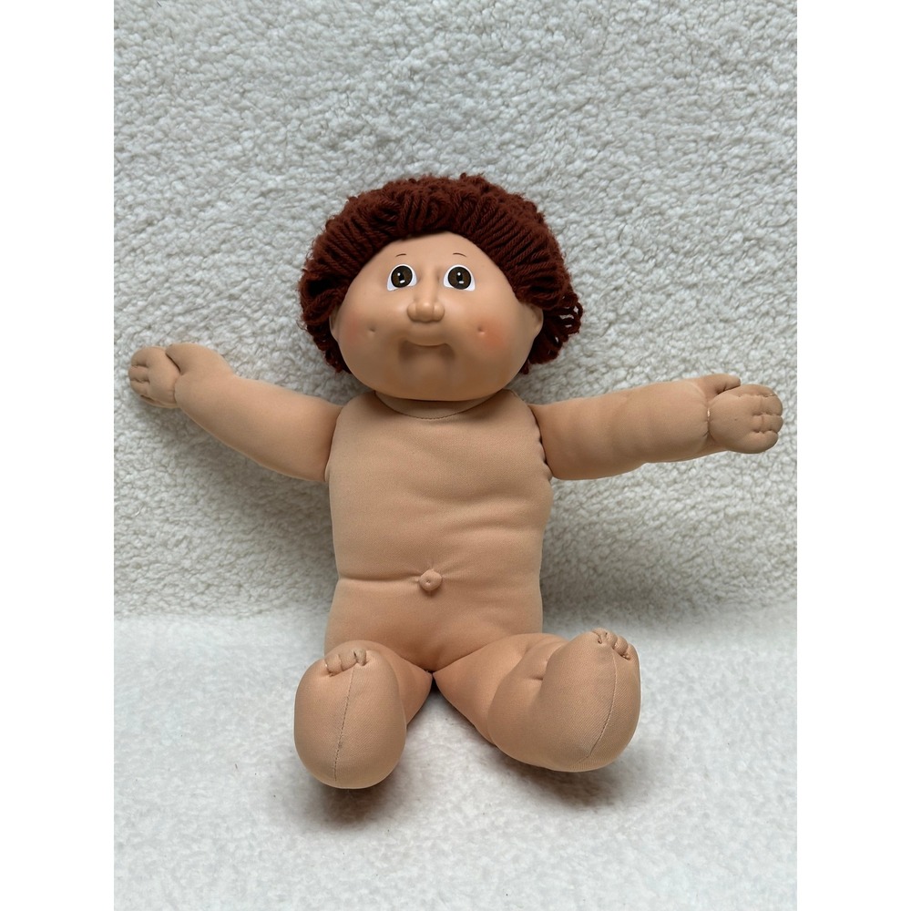 Cabbage Patch Kids Doll 1984 Boy Xavier Roberts Brown Reddish Yarn Hair Dimples